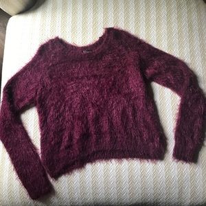 Topshop Fuzzy Crop Sweater